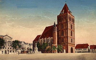 Neumark -- Arnswalde Markt mit Marienkirche