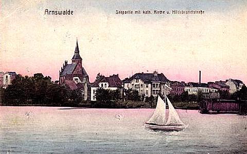 Arnswalde --  Seepanorama um 1925