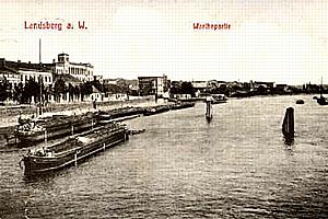 Landsberg/Warthe -- Die Warthe um 1910