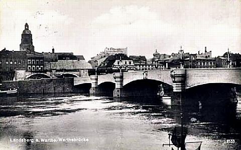 Landsberg/Warthe -- Warthebr&uuml;cke vor 1945