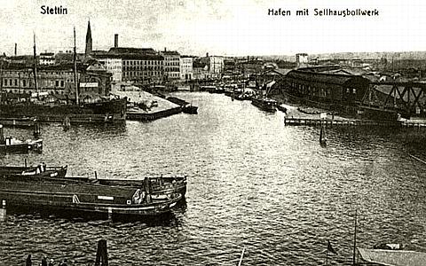 Stettin -- Hafen mit Sellhaus-Bollwerk