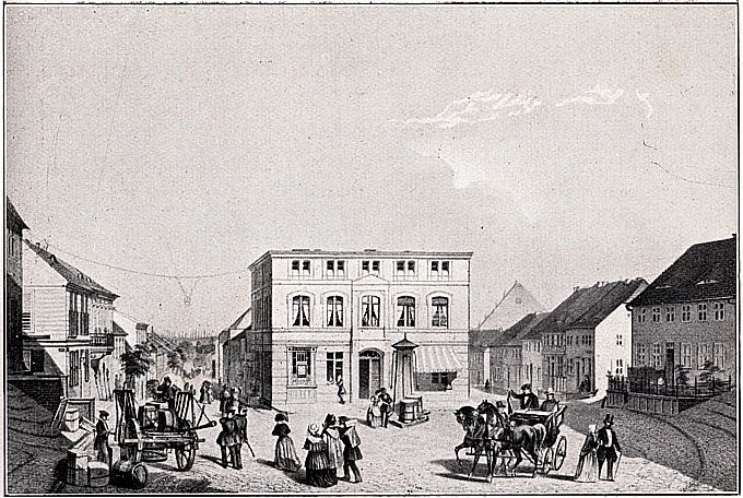 Woldenberg/Nm. -- Am Hohen Tor um 1850 (Gem&auml;lde von Sy)