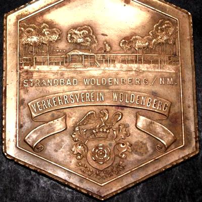 Woldenberg/Nm -- Plakette vom Verkehrsverein