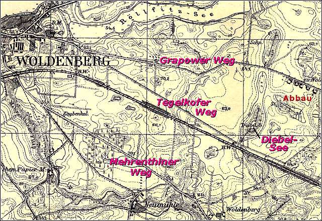 Woldenberg/Nm -- Kietzfeld im S&uuml;dosten um 1934